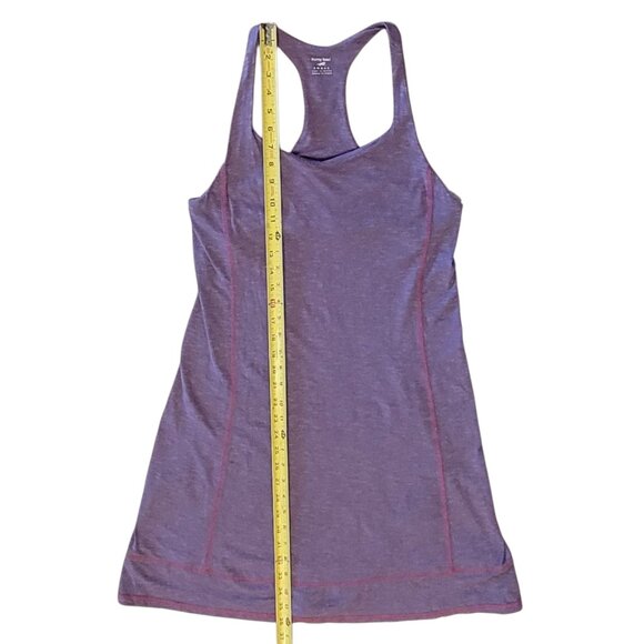 Horny Toad Racerback Slubbed Burnout Cotton Tank Dress Purple - Picture 9 of 12